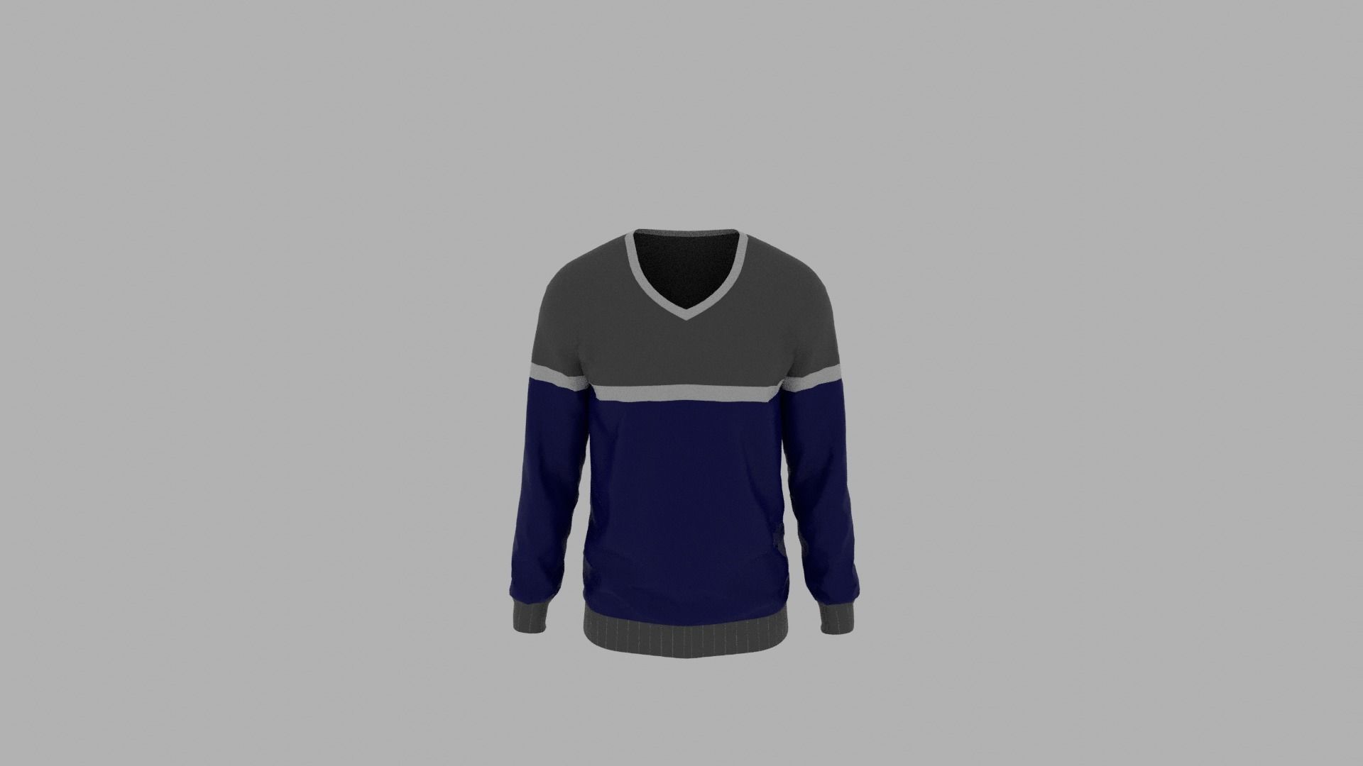 Sweater male mannequin wearing Low-poly 3D model_5