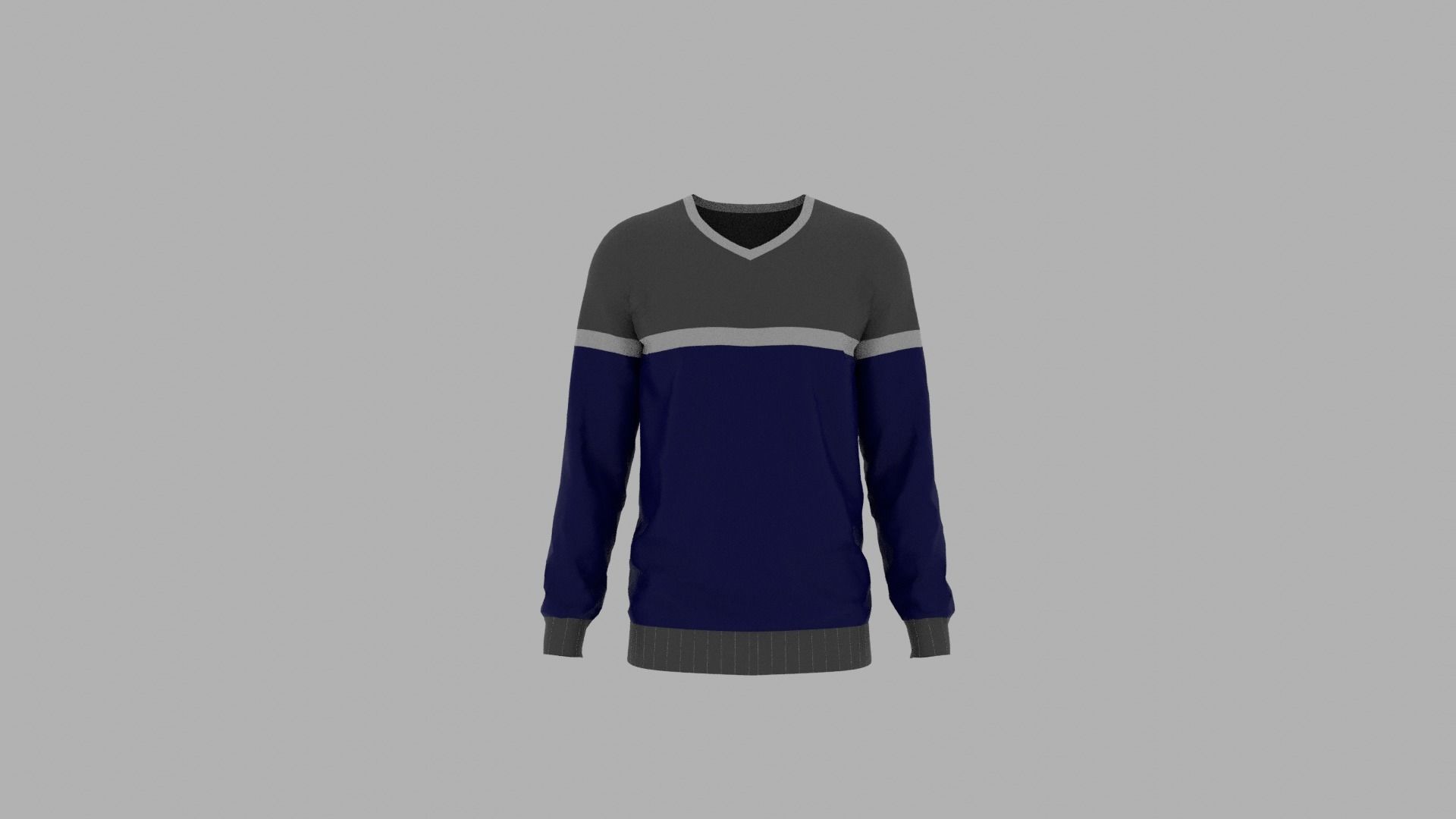 Sweater male mannequin wearing Low-poly 3D model_1