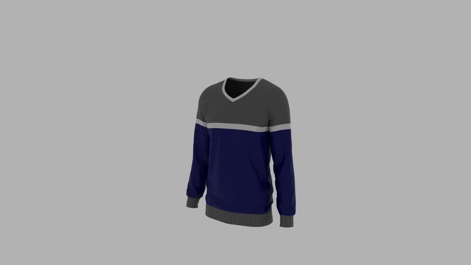 Sweater male mannequin wearing Low-poly 3D model_2
