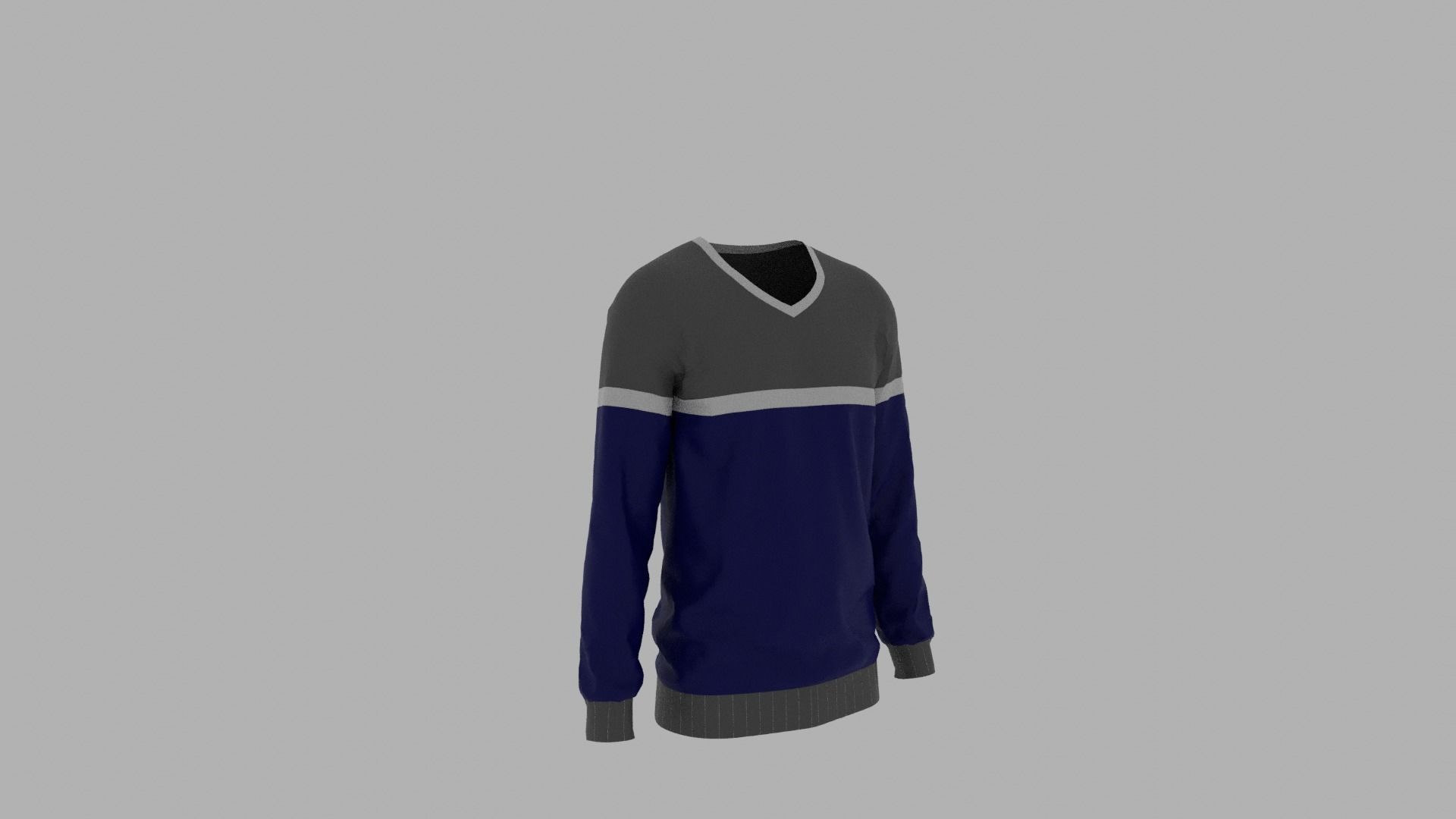 Sweater male mannequin wearing Low-poly 3D model_3