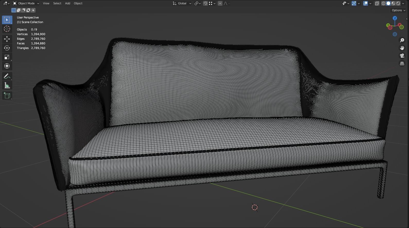 Modern Sofa set 04 3D model_5