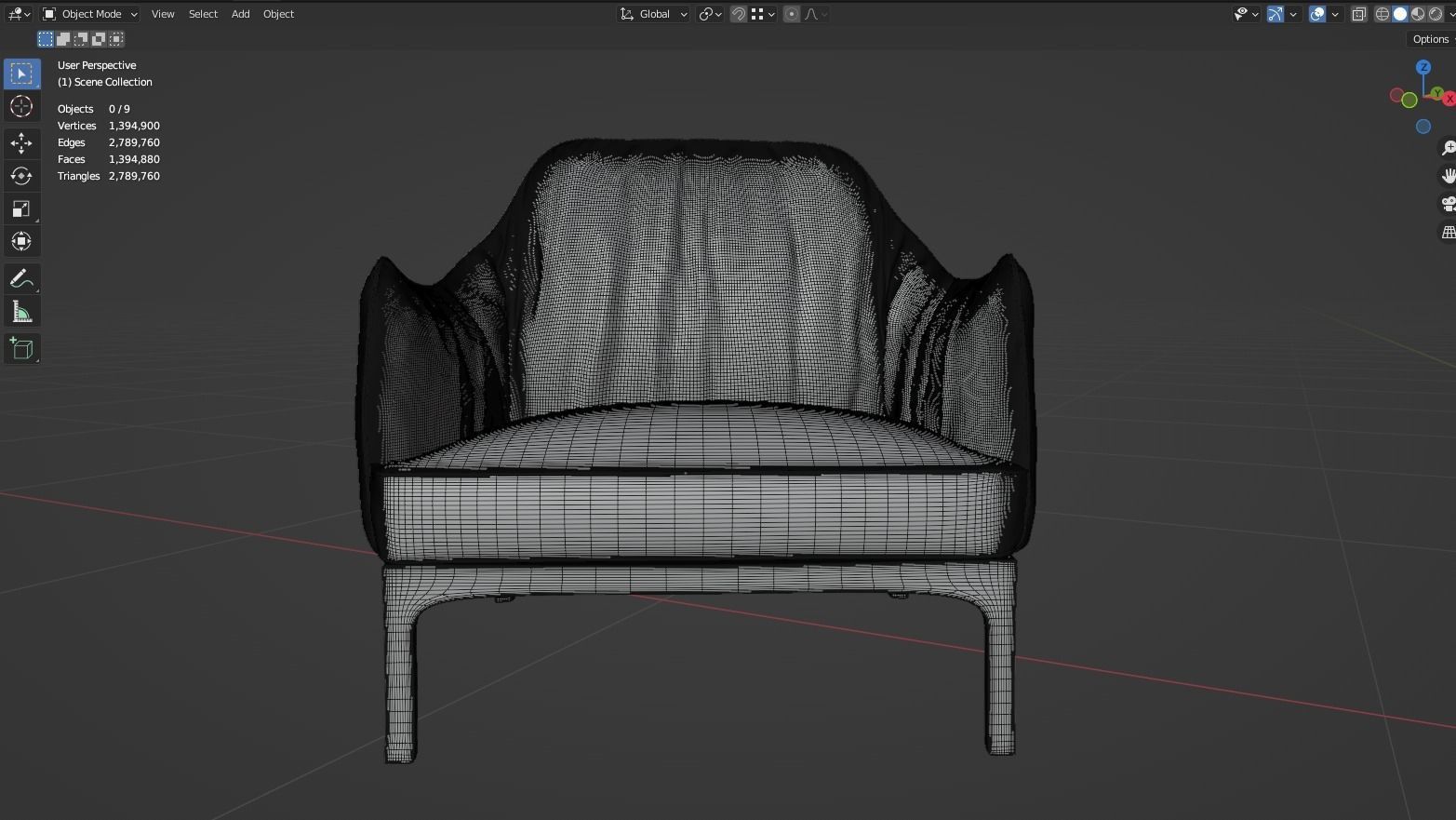 Modern Sofa set 04 3D model_6