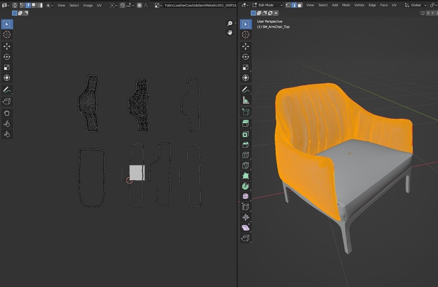 Modern Sofa set 04 3D model_7