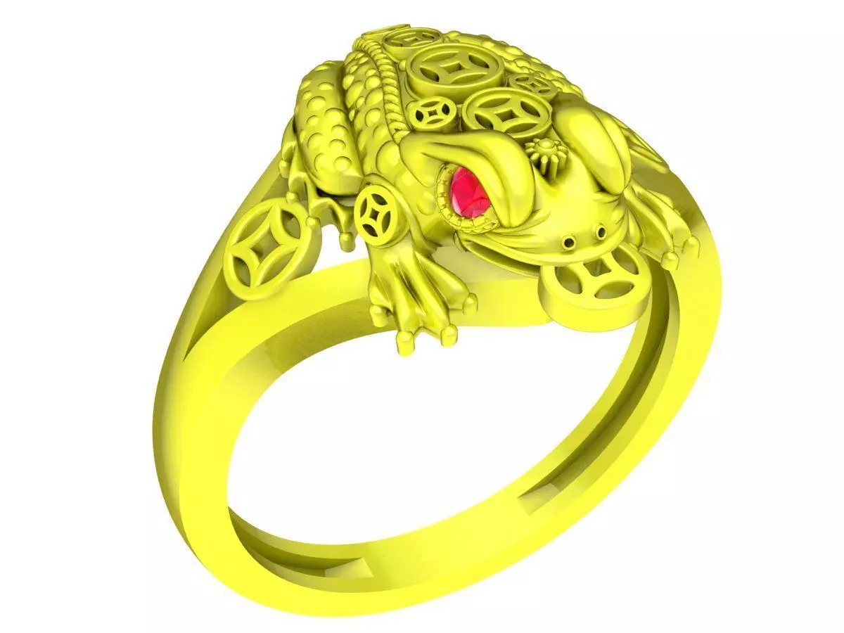 Luxury Pixiu Feng Shui Ring 3D Jewelry Model 4322 3D print model