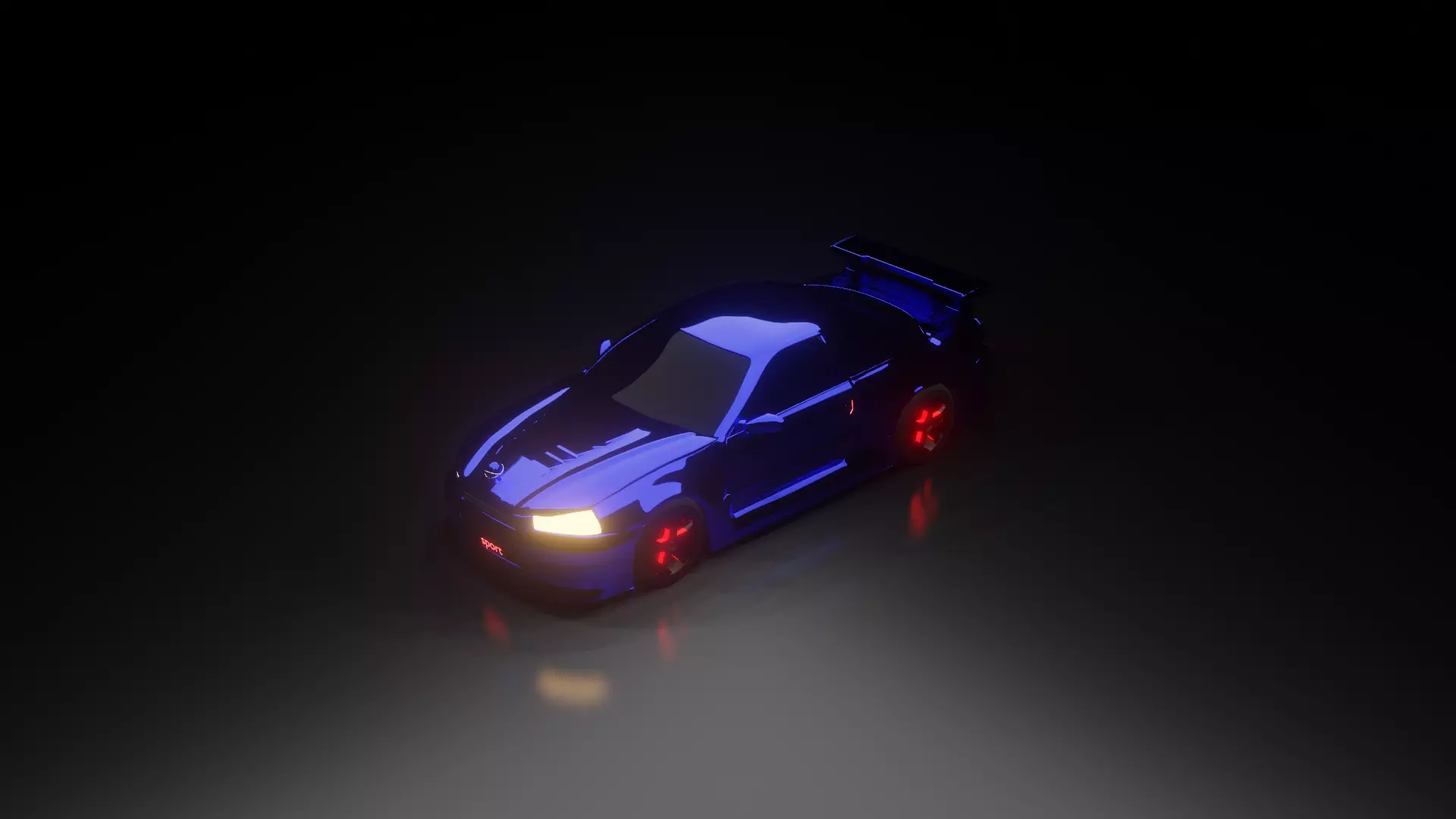 Low Poly Car Model Low-poly 3D model_0