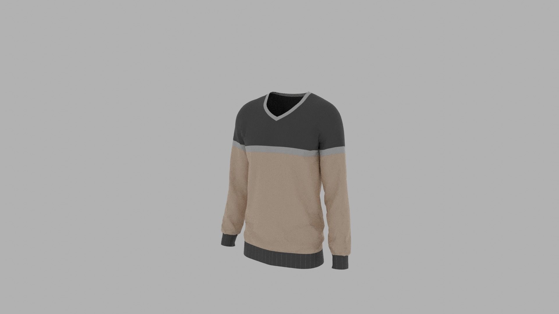 Sweater male mannequin wearing Low-poly 3D model_2