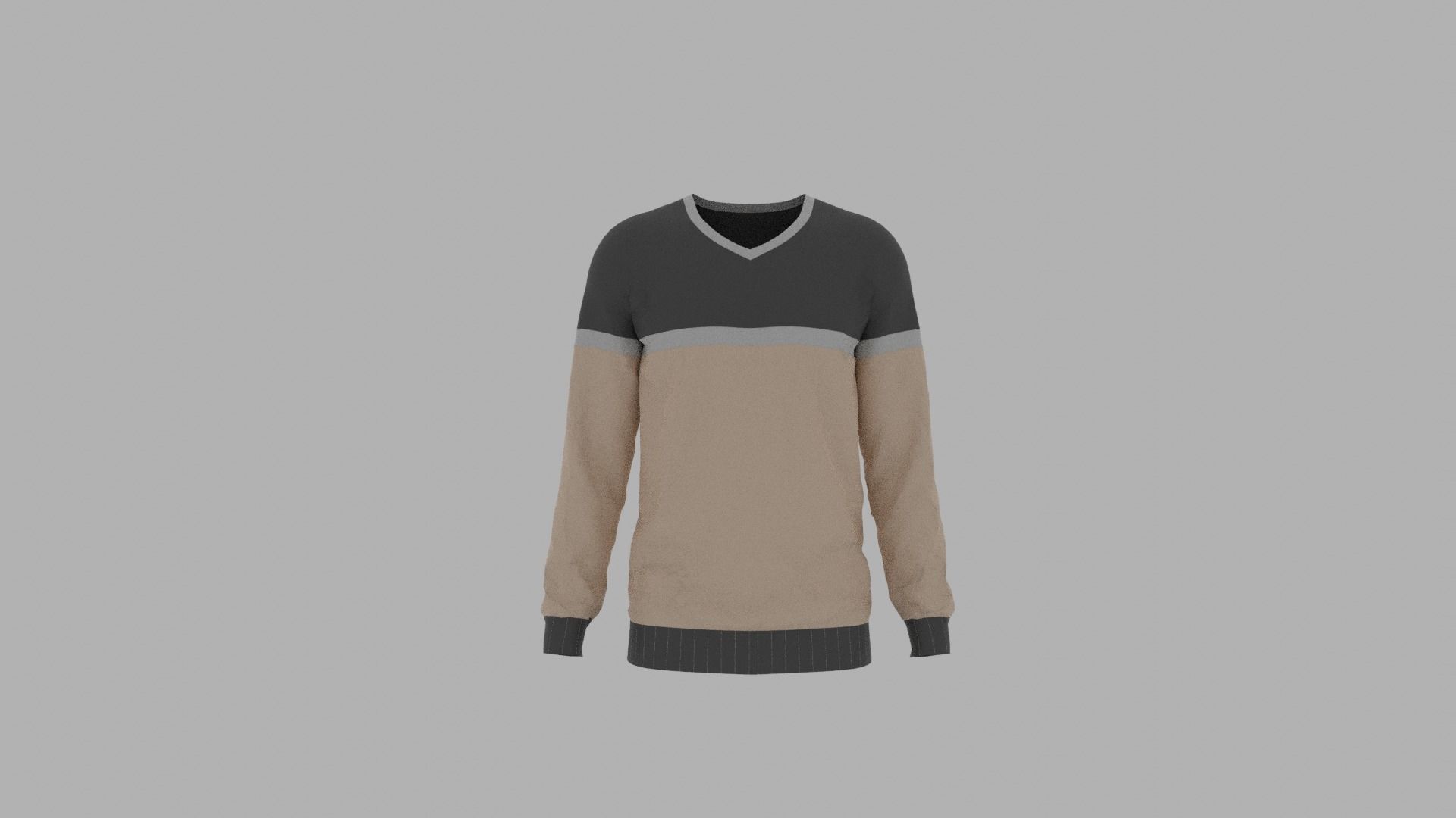Sweater male mannequin wearing Low-poly 3D model_1