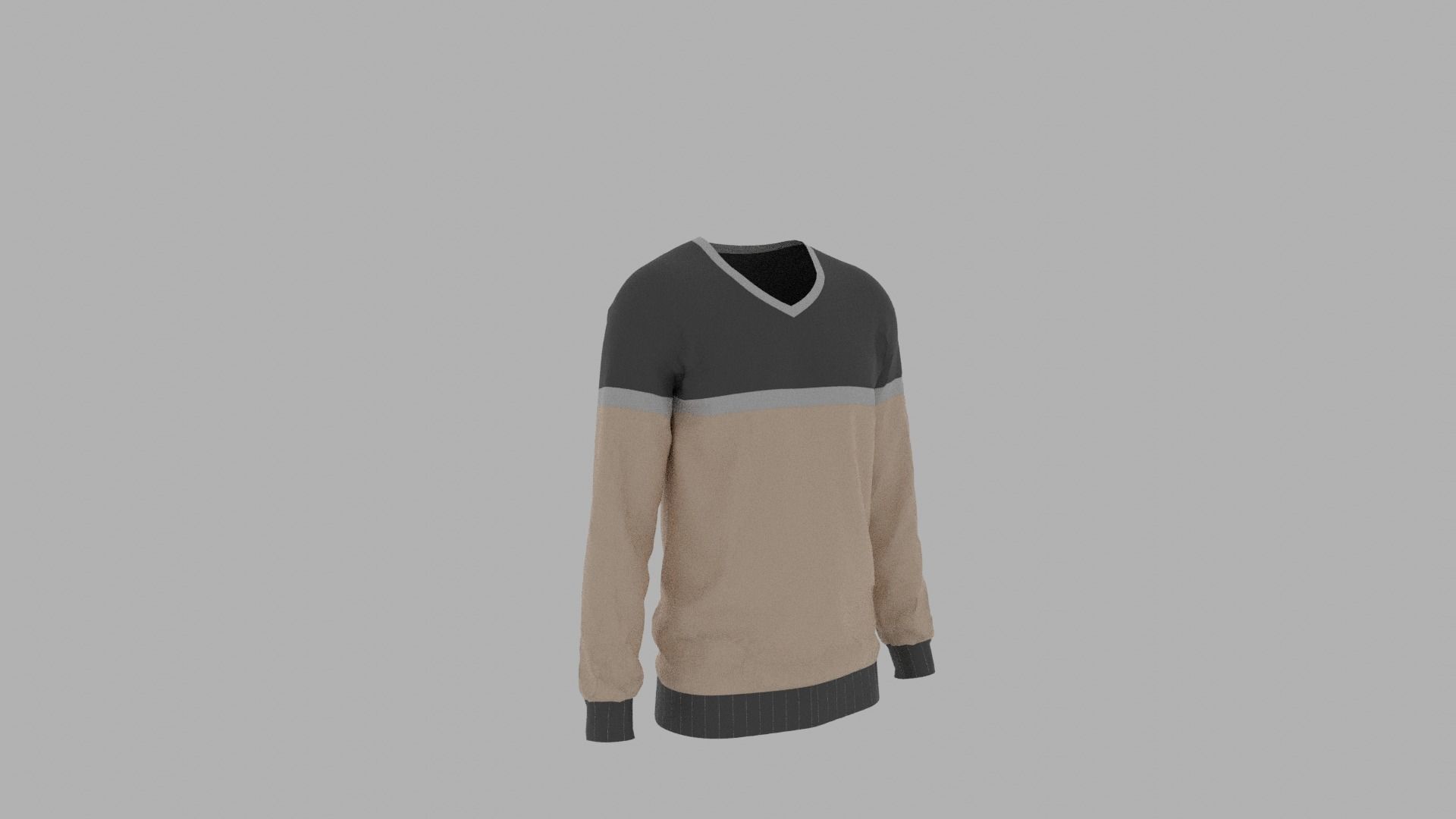 Sweater male mannequin wearing Low-poly 3D model_3