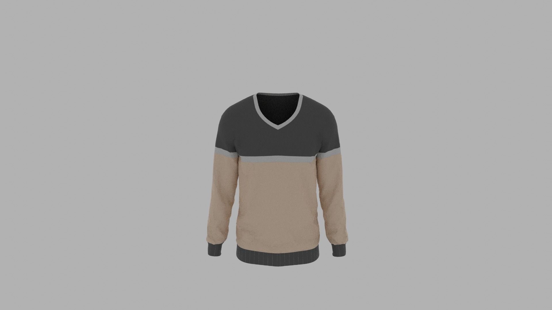 Sweater male mannequin wearing Low-poly 3D model_5