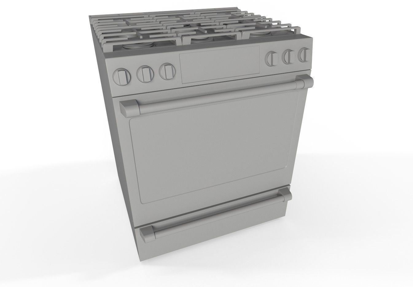 Cafe 30 inch Convection Range 3d Model 3D model_4