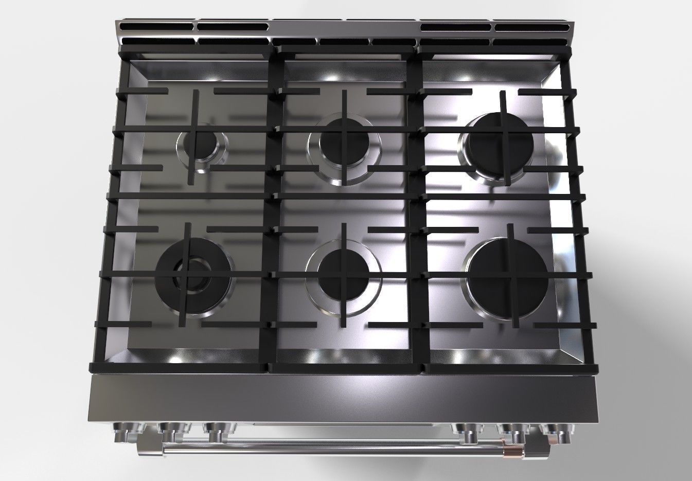 Cafe 30 inch Convection Range 3d Model 3D model_2