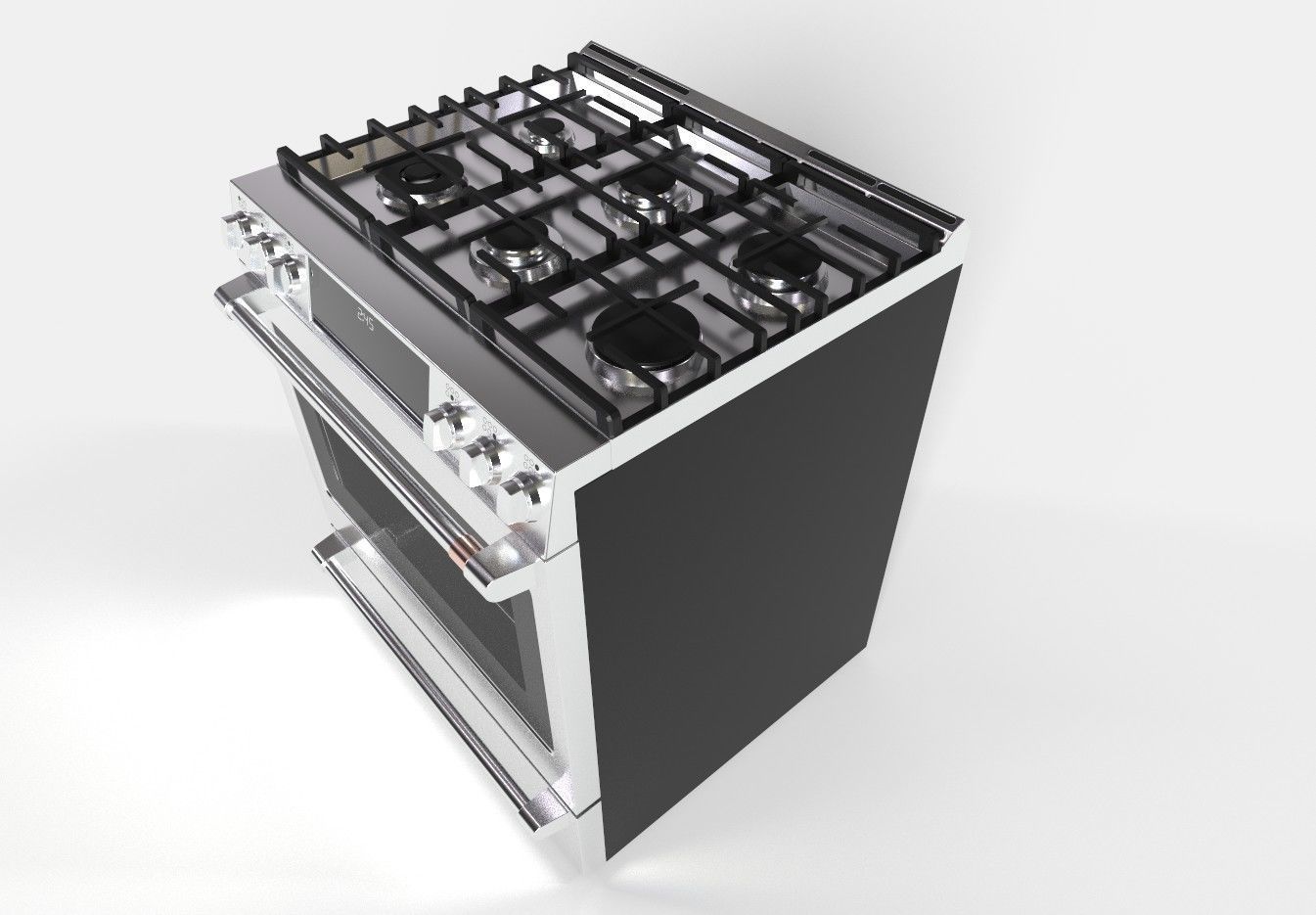 Cafe 30 inch Convection Range 3d Model 3D model_1