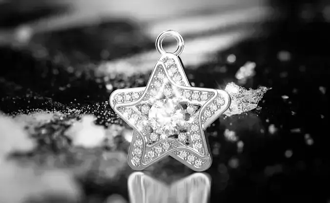 Star Pendant 3dm stl 3D print model 3D print model