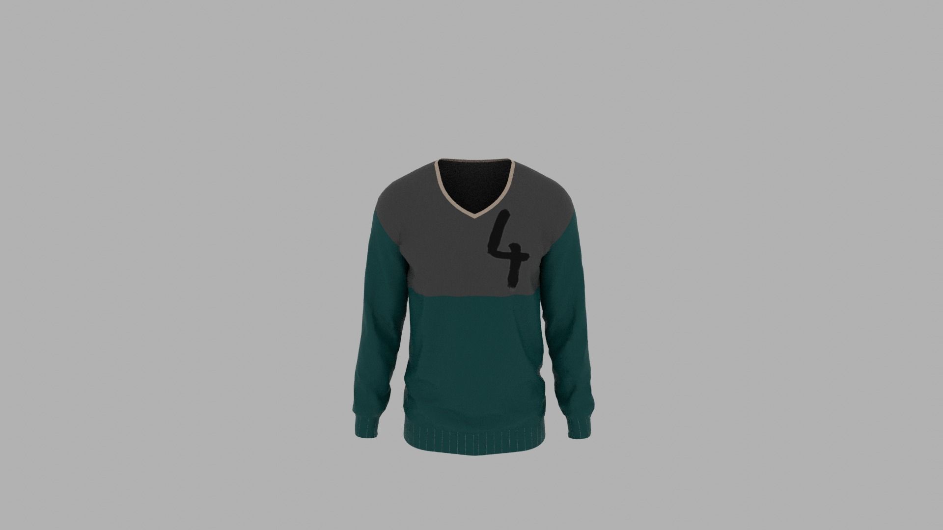 Sweater mannequin wearing Low-poly 3D model_5