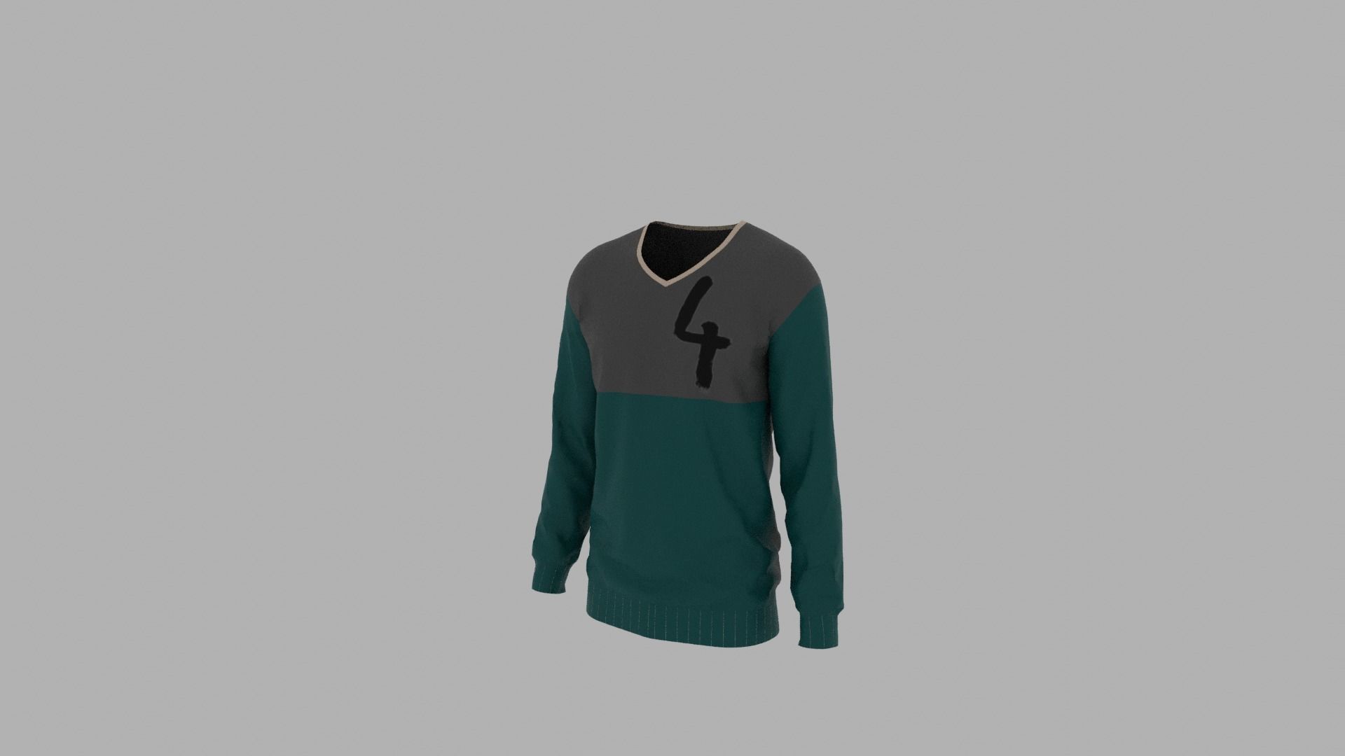 Sweater mannequin wearing Low-poly 3D model_2