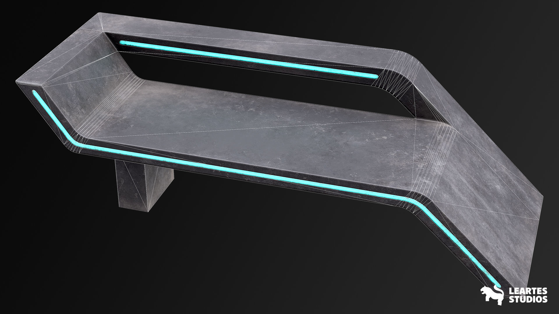3D model Cyberpunk Benches VR / AR / low-poly | CGTrader