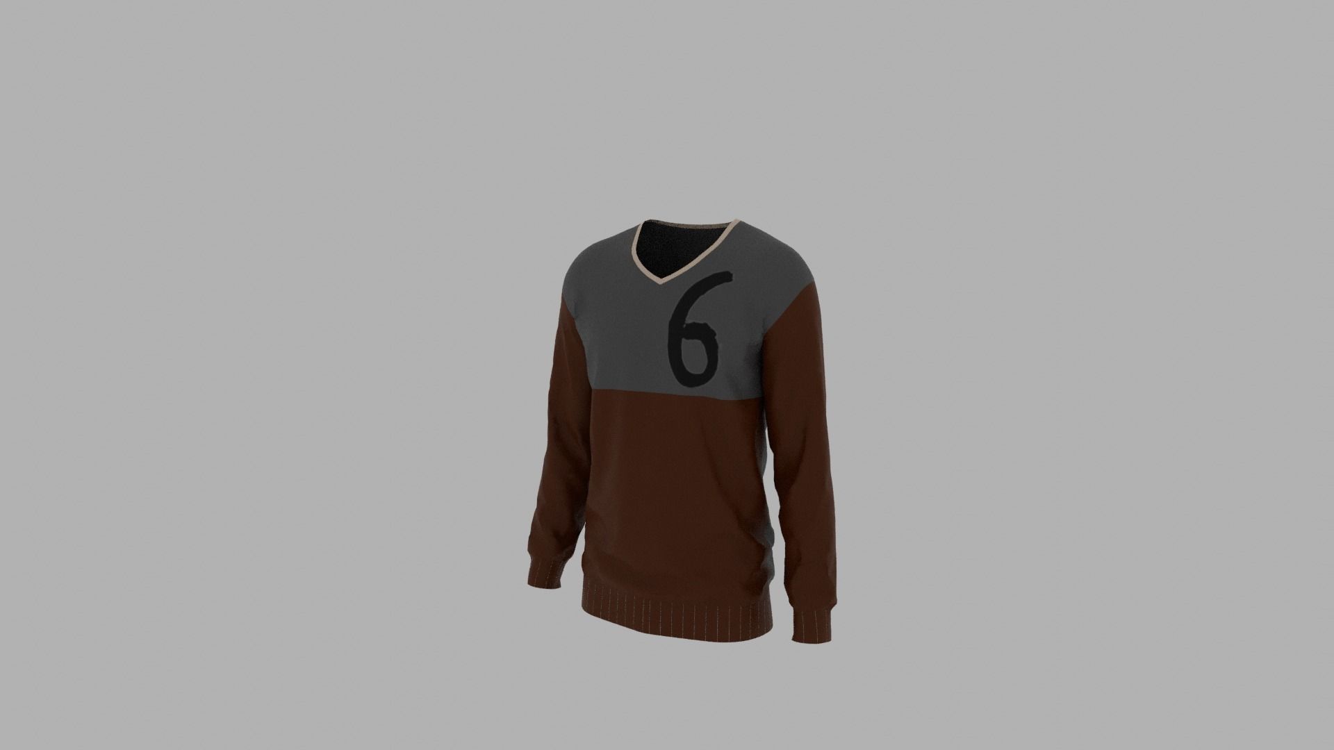 Sweater mannequin wearing Low-poly 3D model_2