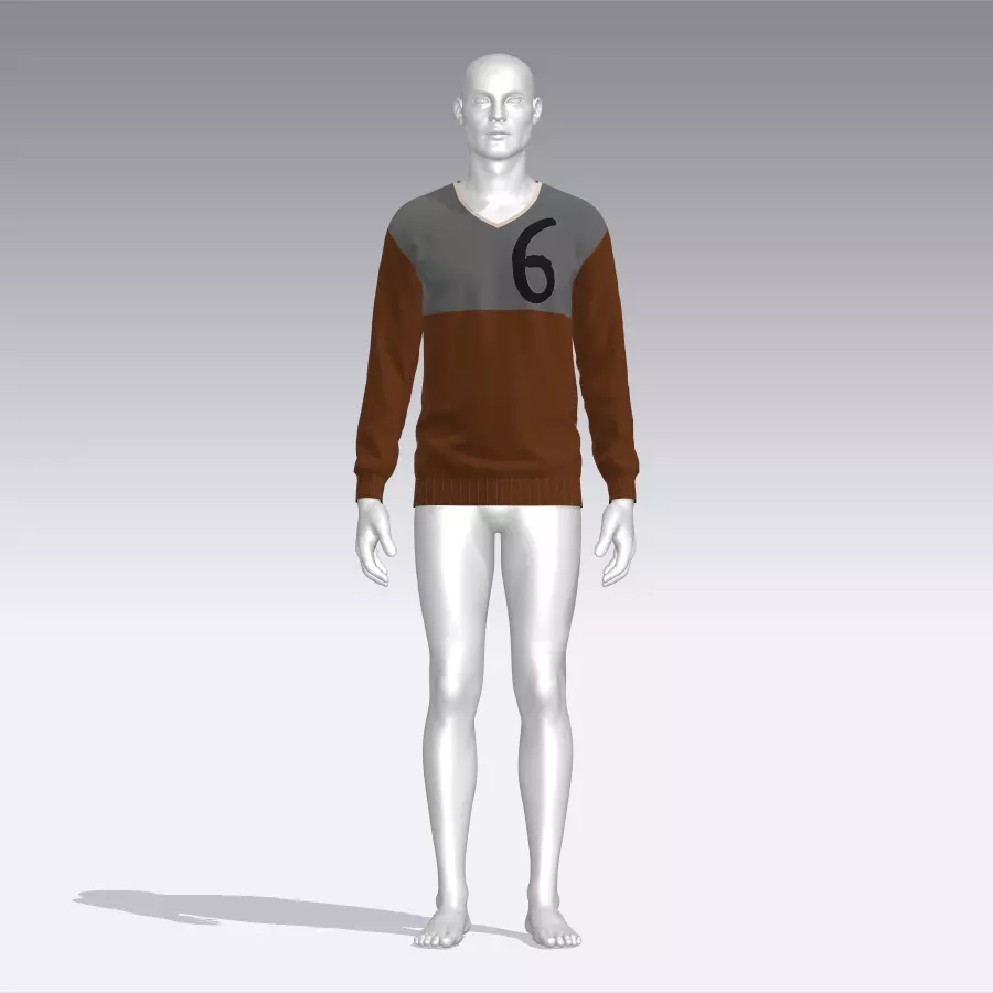 Sweater mannequin wearing Low-poly 3D model_0