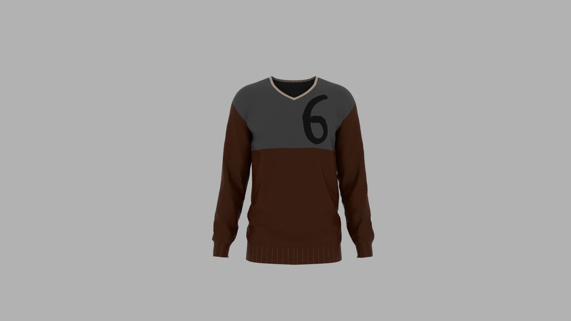 Sweater mannequin wearing Low-poly 3D model_1