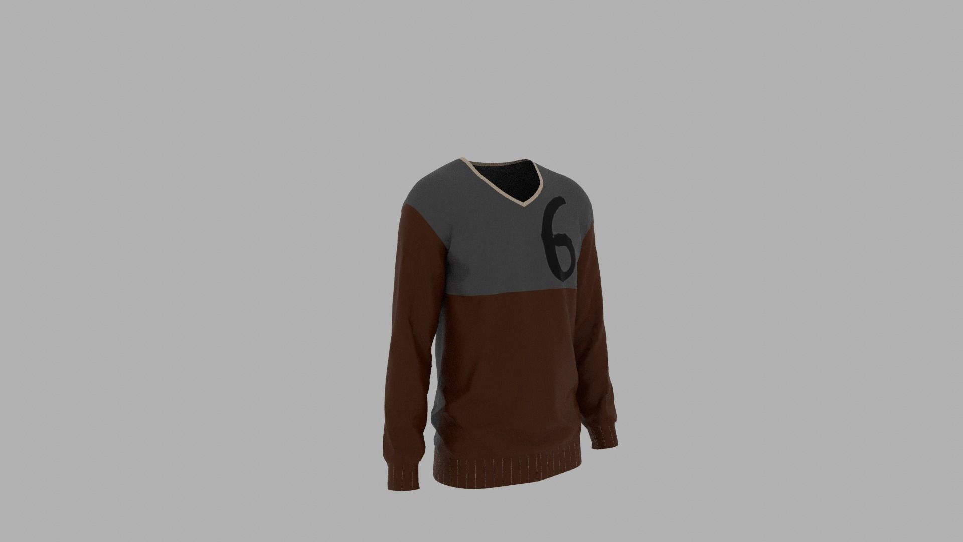 Sweater mannequin wearing Low-poly 3D model_3