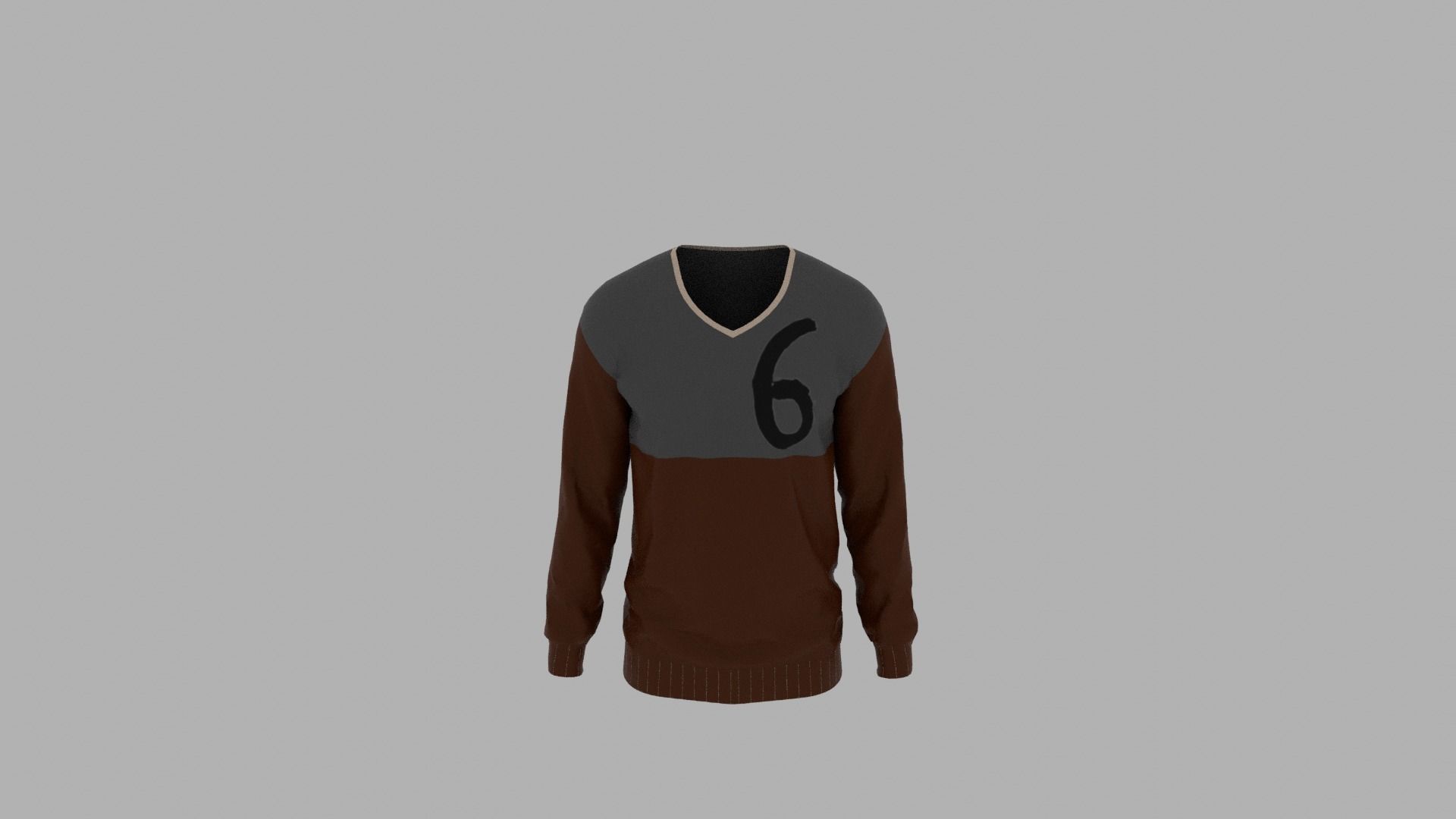Sweater mannequin wearing Low-poly 3D model_5