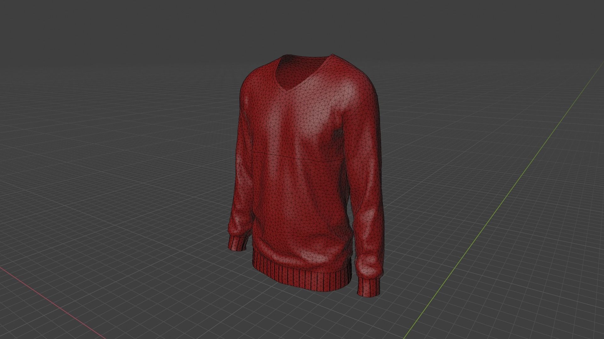 Sweater mannequin wearing Low-poly 3D model_9