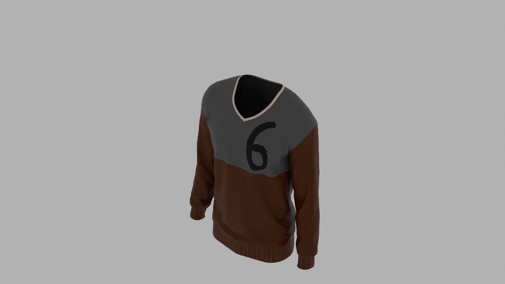 Sweater mannequin wearing Low-poly 3D model_6