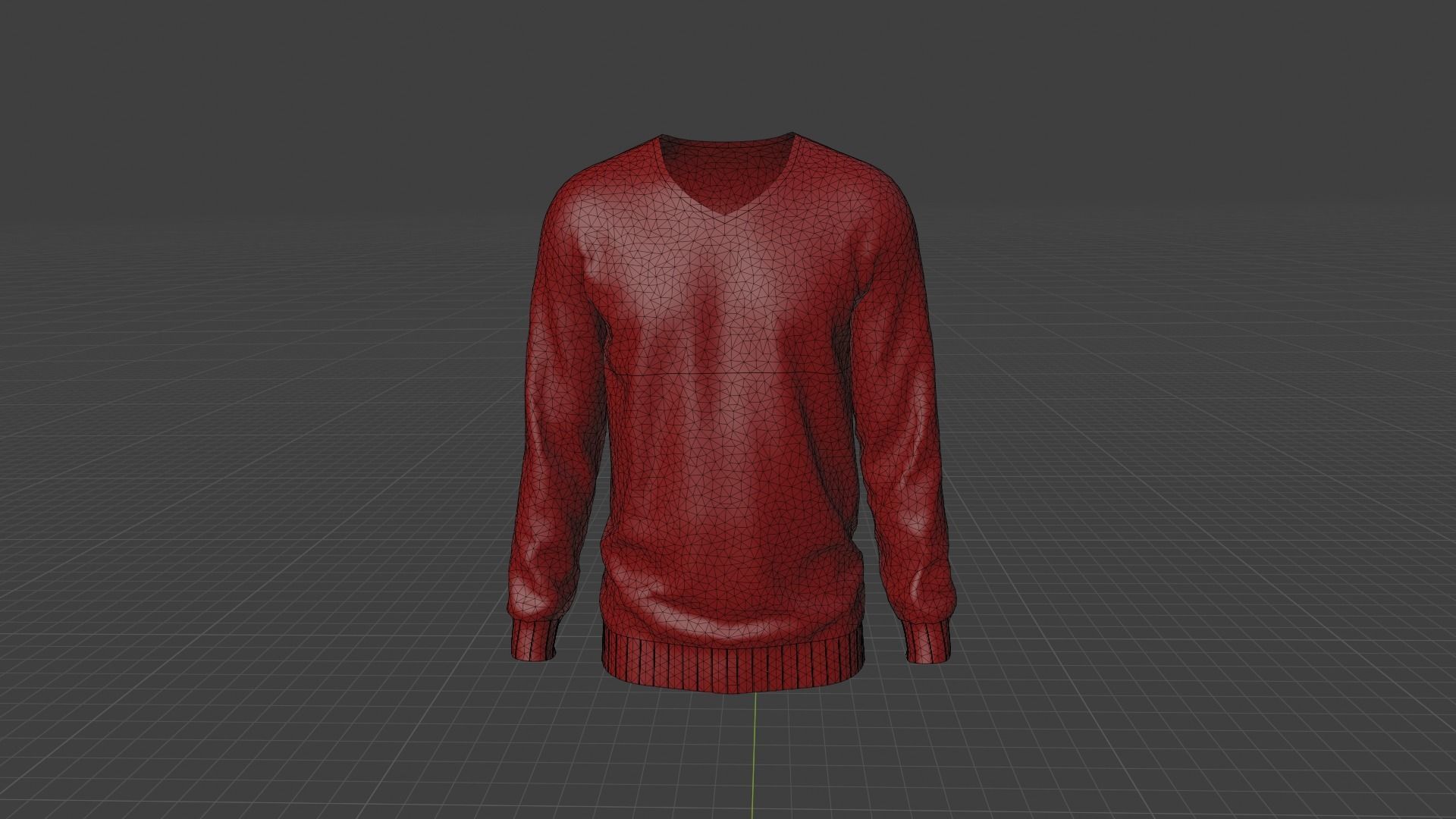 Sweater mannequin wearing Low-poly 3D model_8