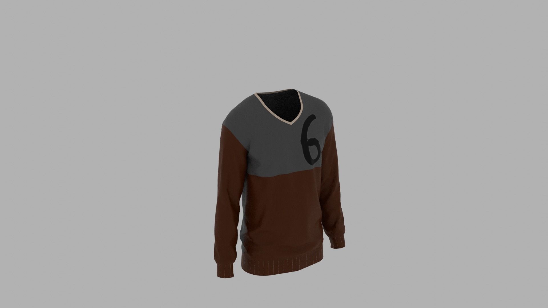 Sweater mannequin wearing Low-poly 3D model_4