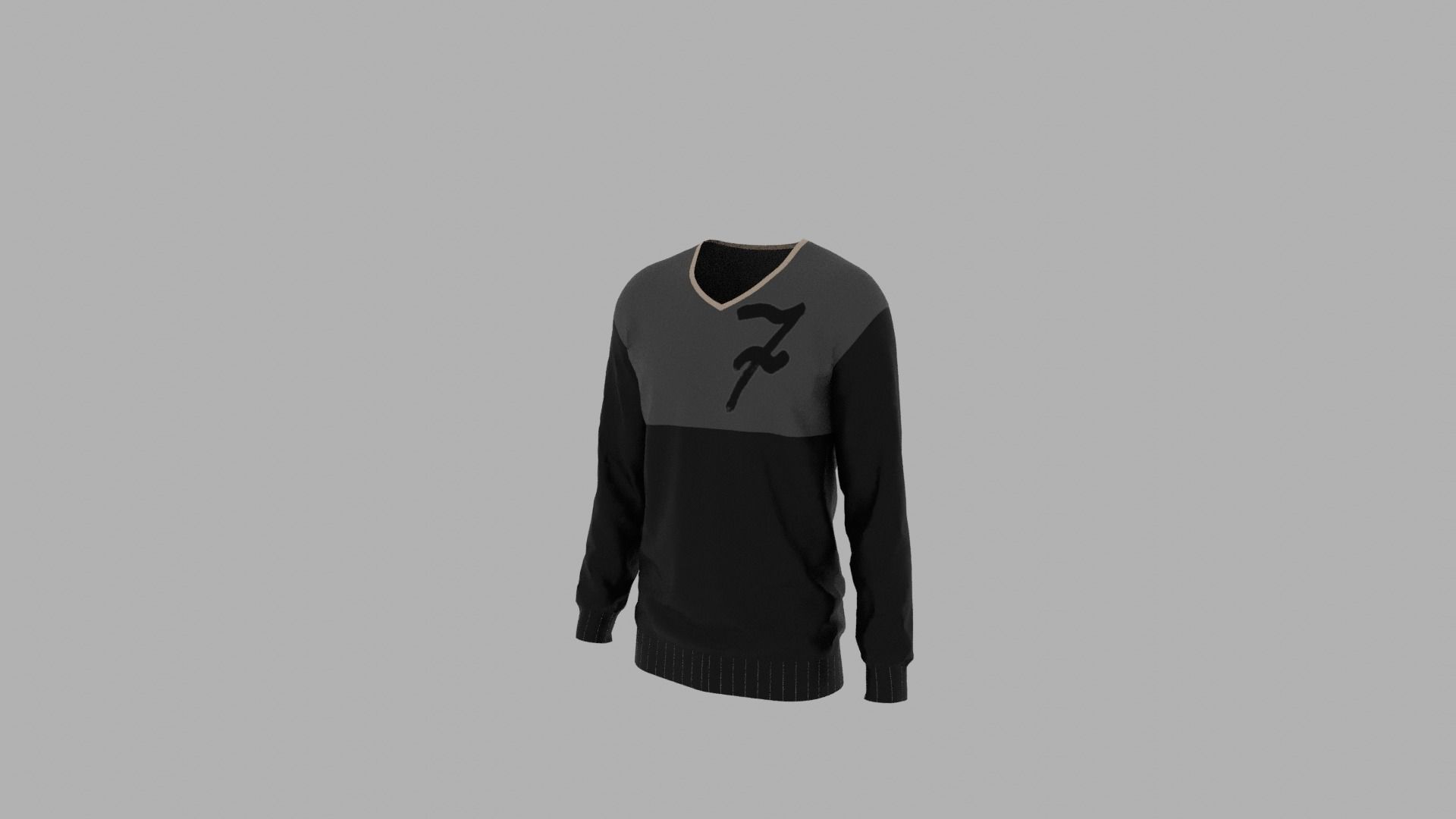 Sweater mannequin wearing Low-poly 3D model_2