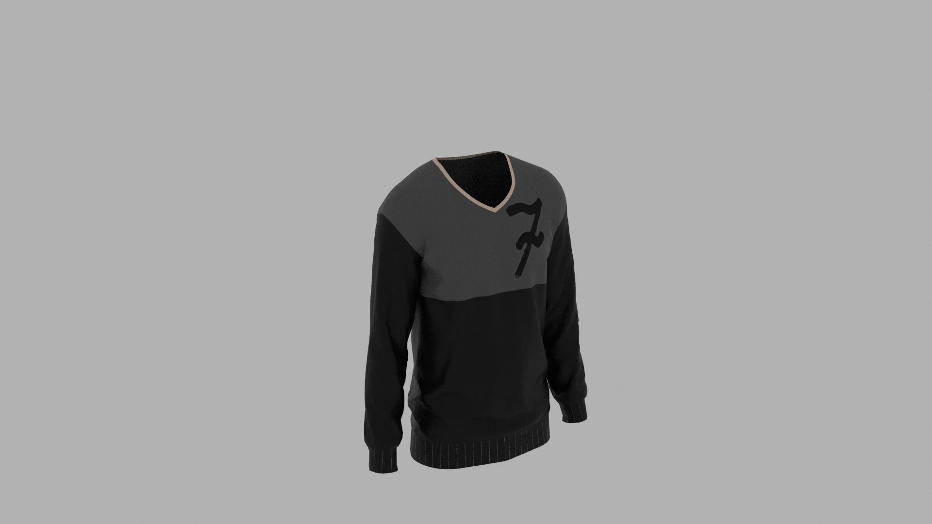 Sweater mannequin wearing Low-poly 3D model_4