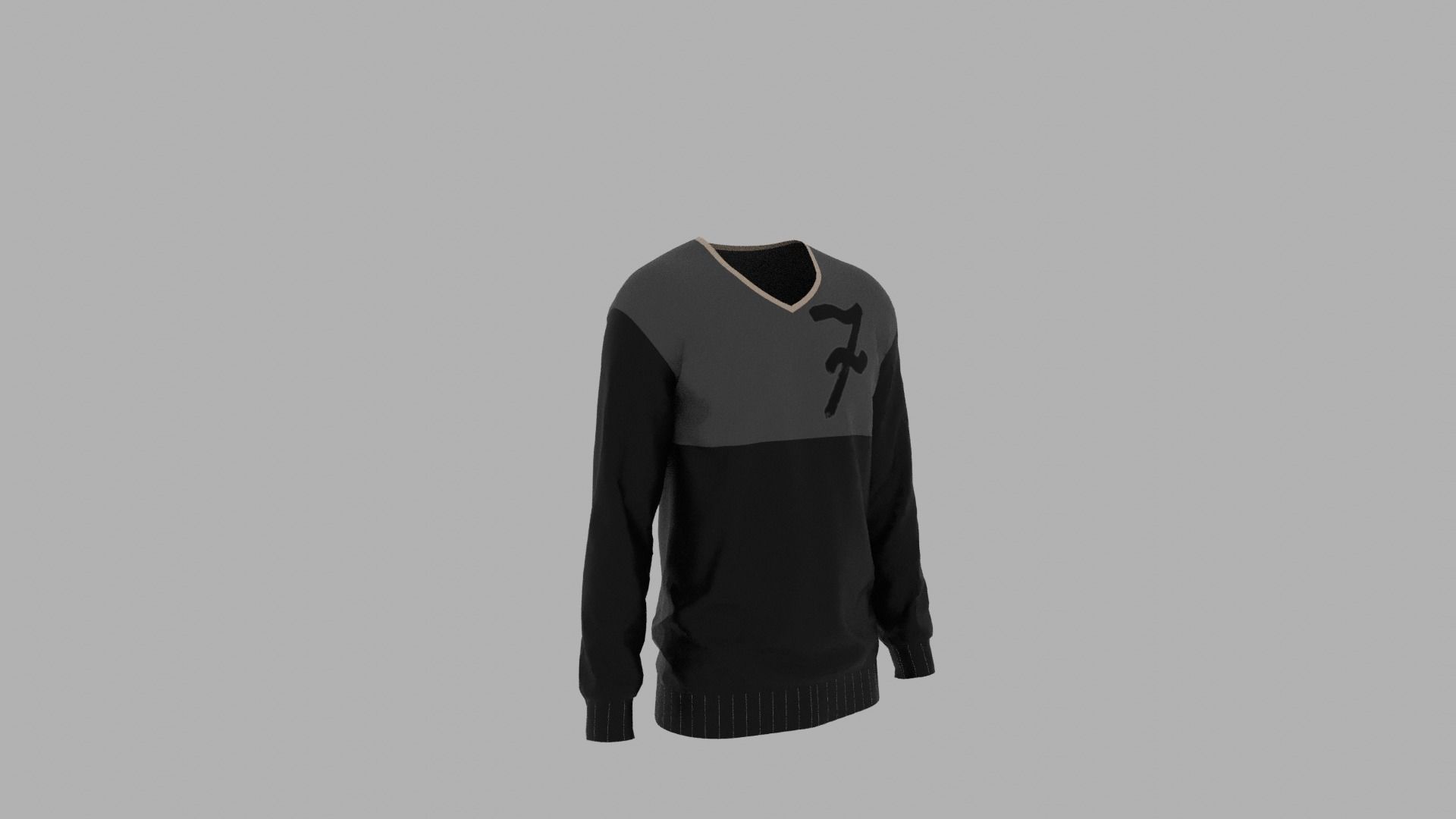Sweater mannequin wearing Low-poly 3D model_3