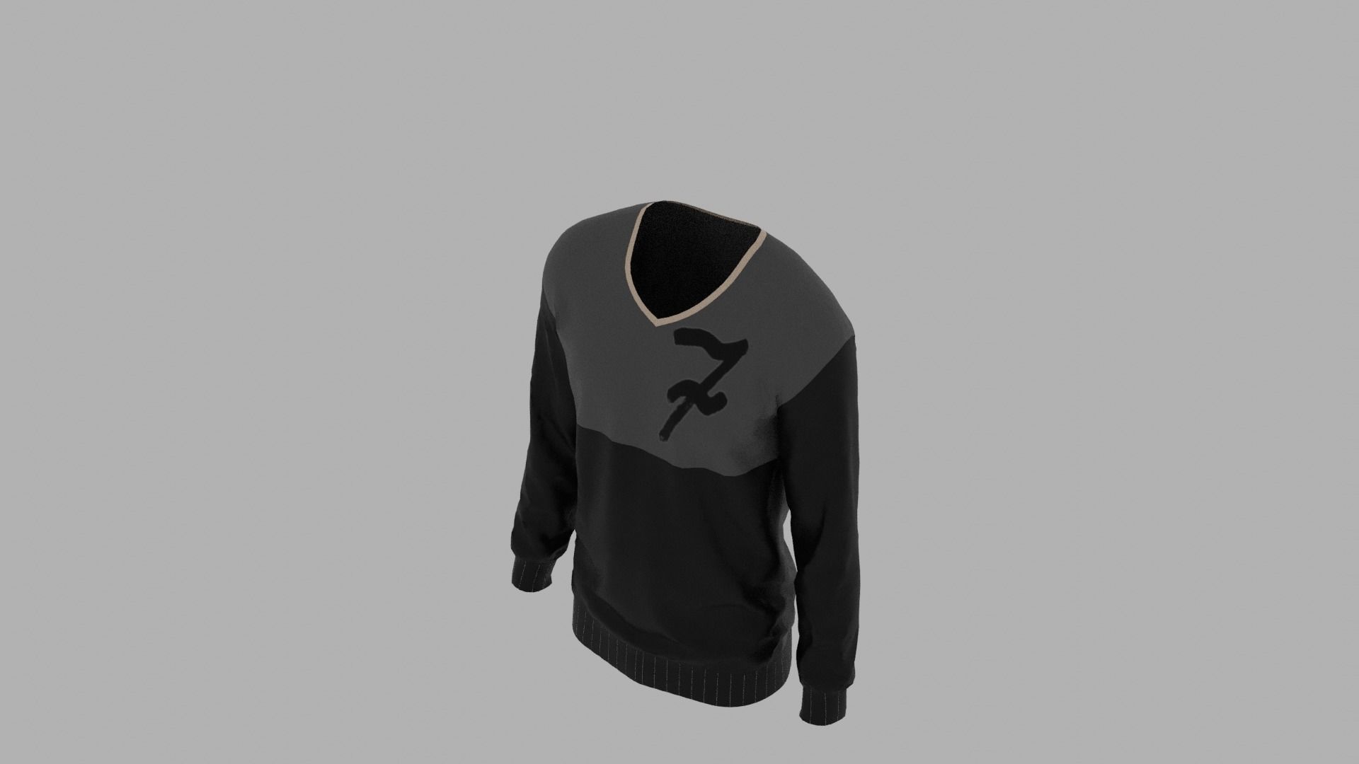 Sweater mannequin wearing Low-poly 3D model_6