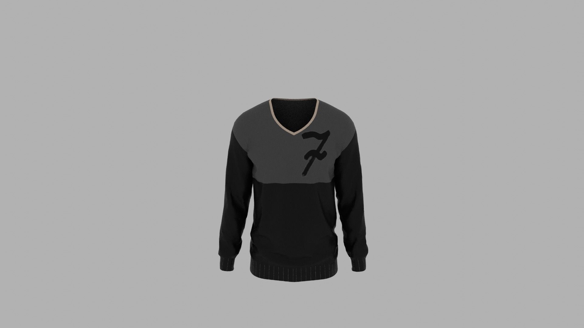 Sweater mannequin wearing Low-poly 3D model_5