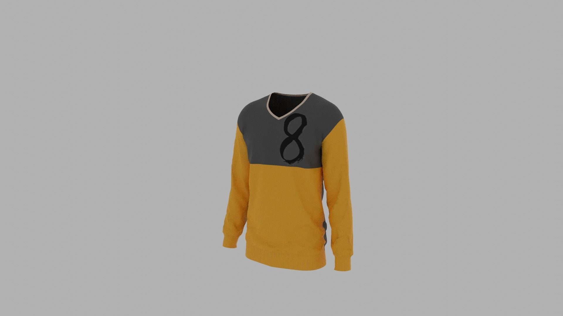 Sweater mannequin wearing Low-poly 3D model_2