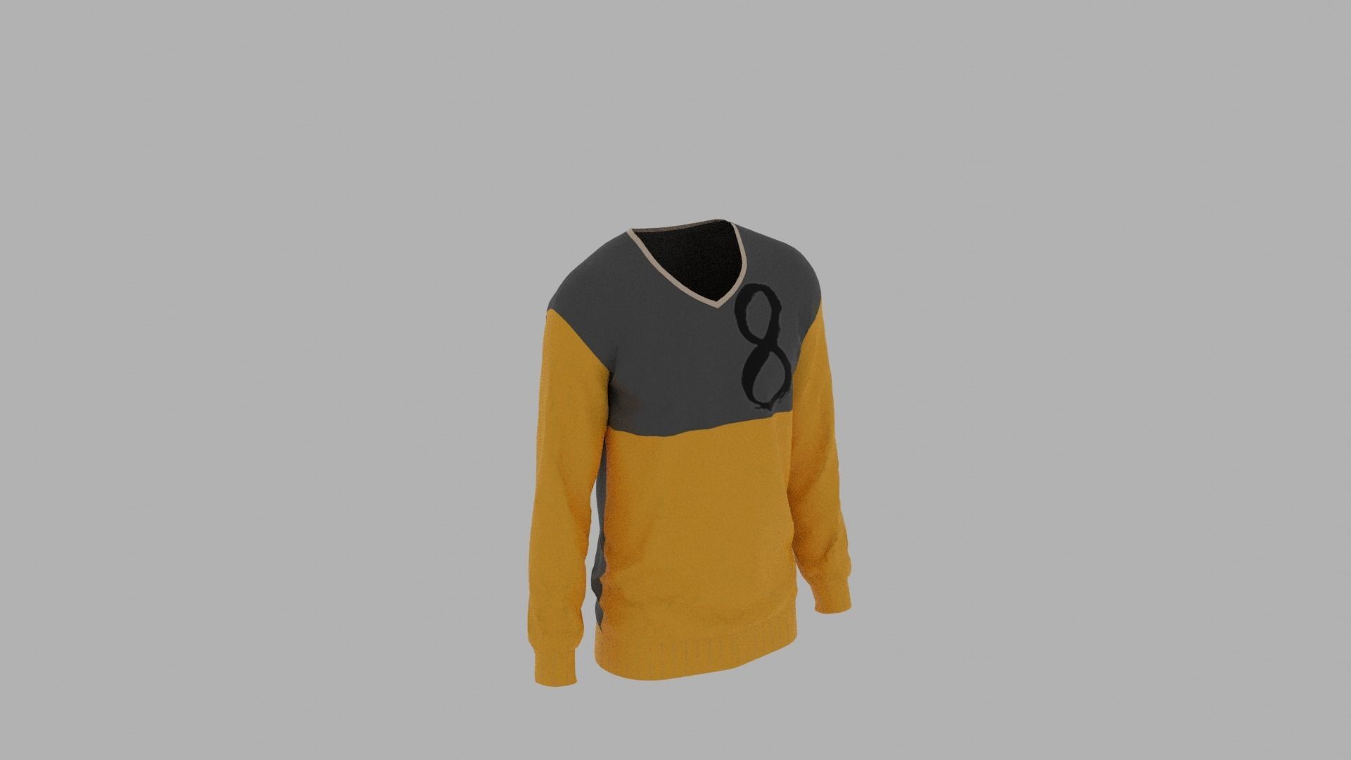 Sweater mannequin wearing Low-poly 3D model_4