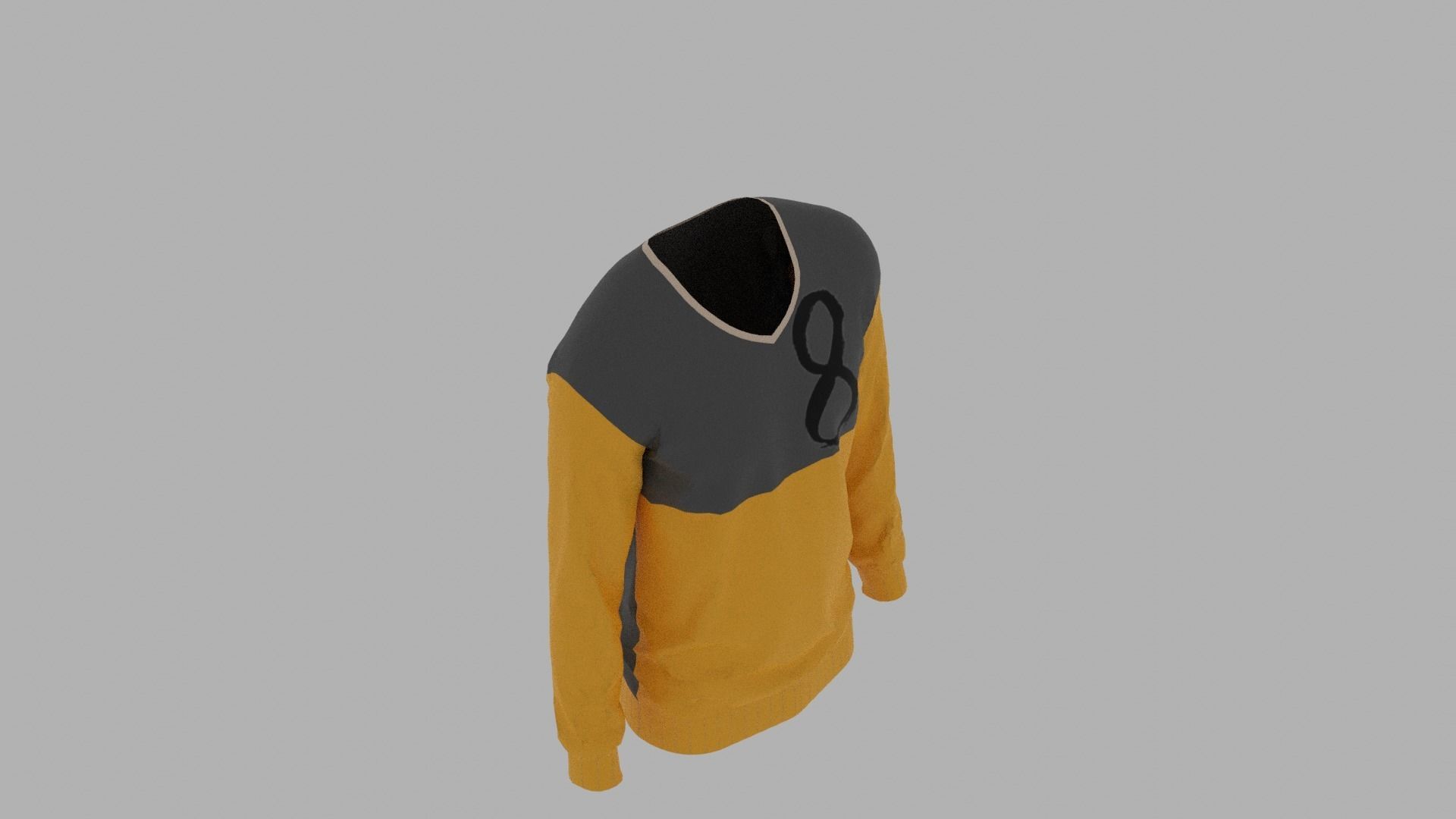 Sweater mannequin wearing Low-poly 3D model_7