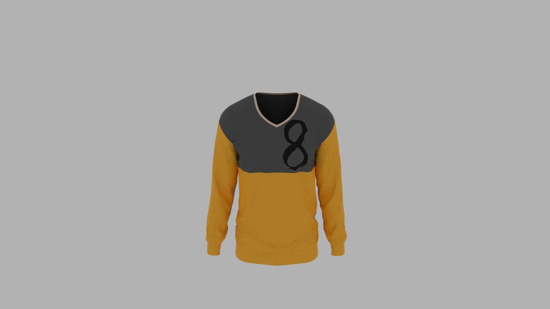 Sweater mannequin wearing Low-poly 3D model_5