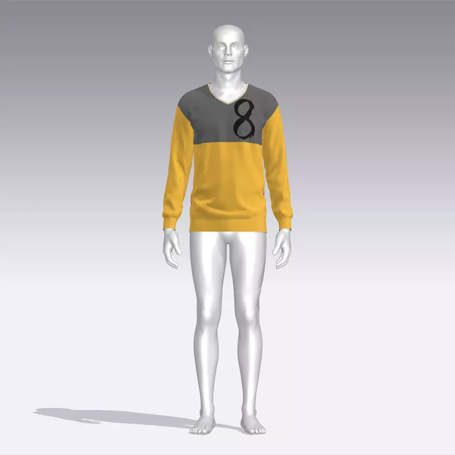 Sweater mannequin wearing Low-poly 3D model_0