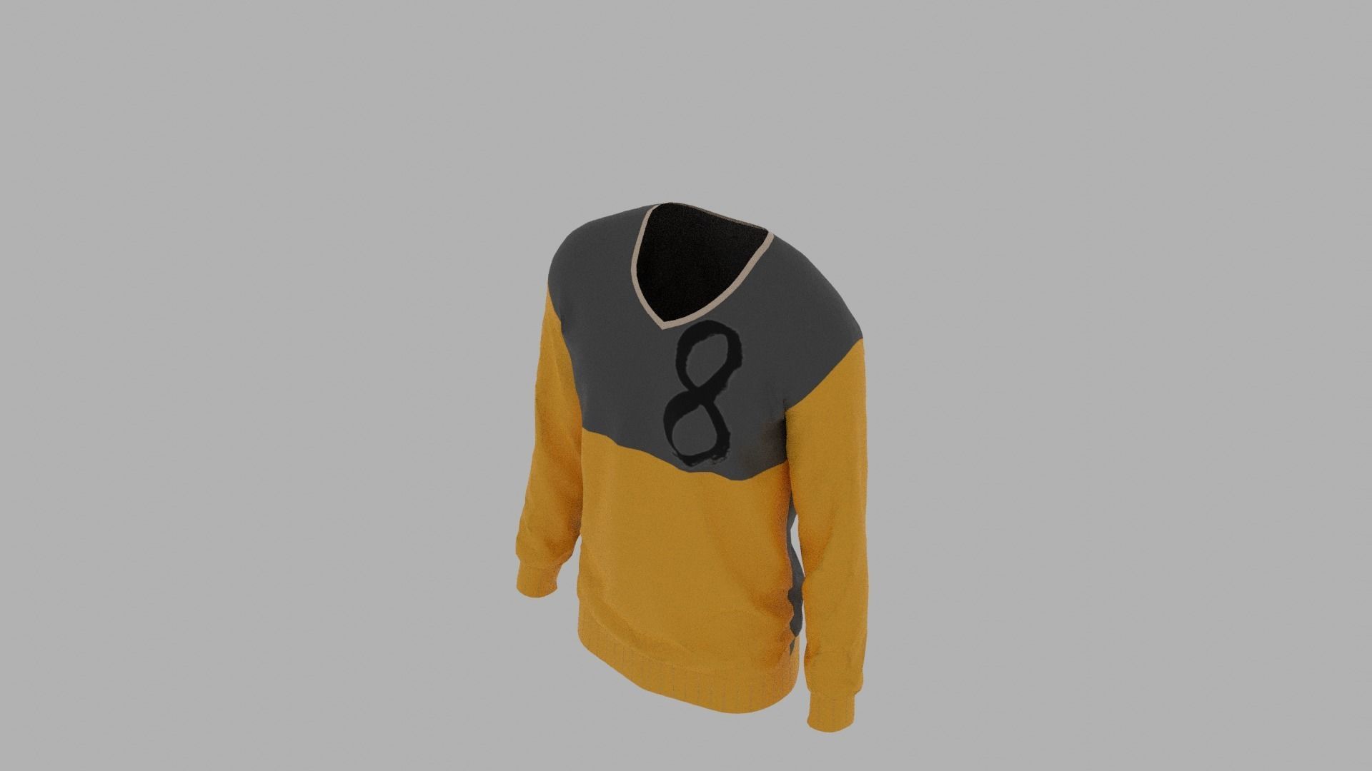 Sweater mannequin wearing Low-poly 3D model_6