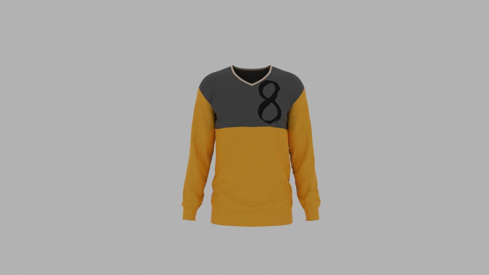 Sweater mannequin wearing Low-poly 3D model_1