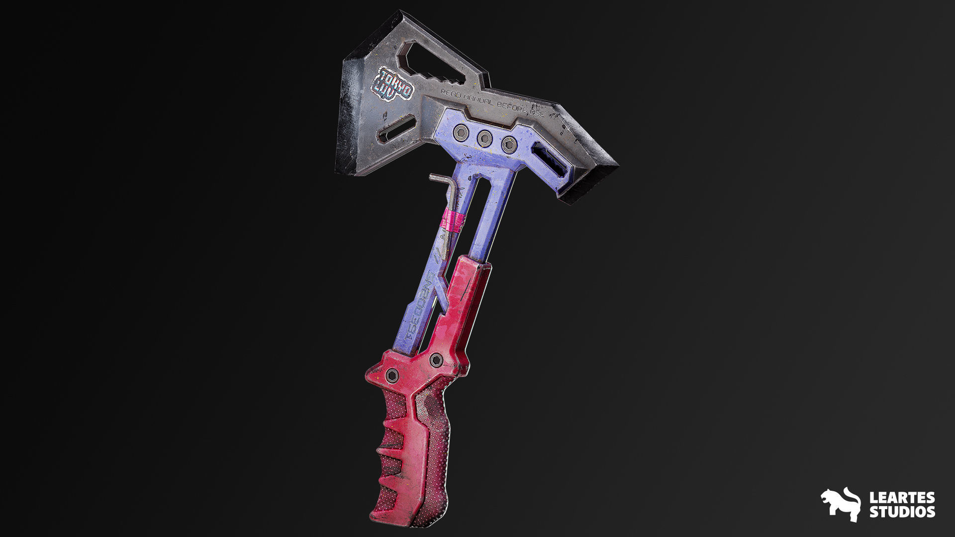 Cyberpunk Melee Weapons Low-poly 3D model_2