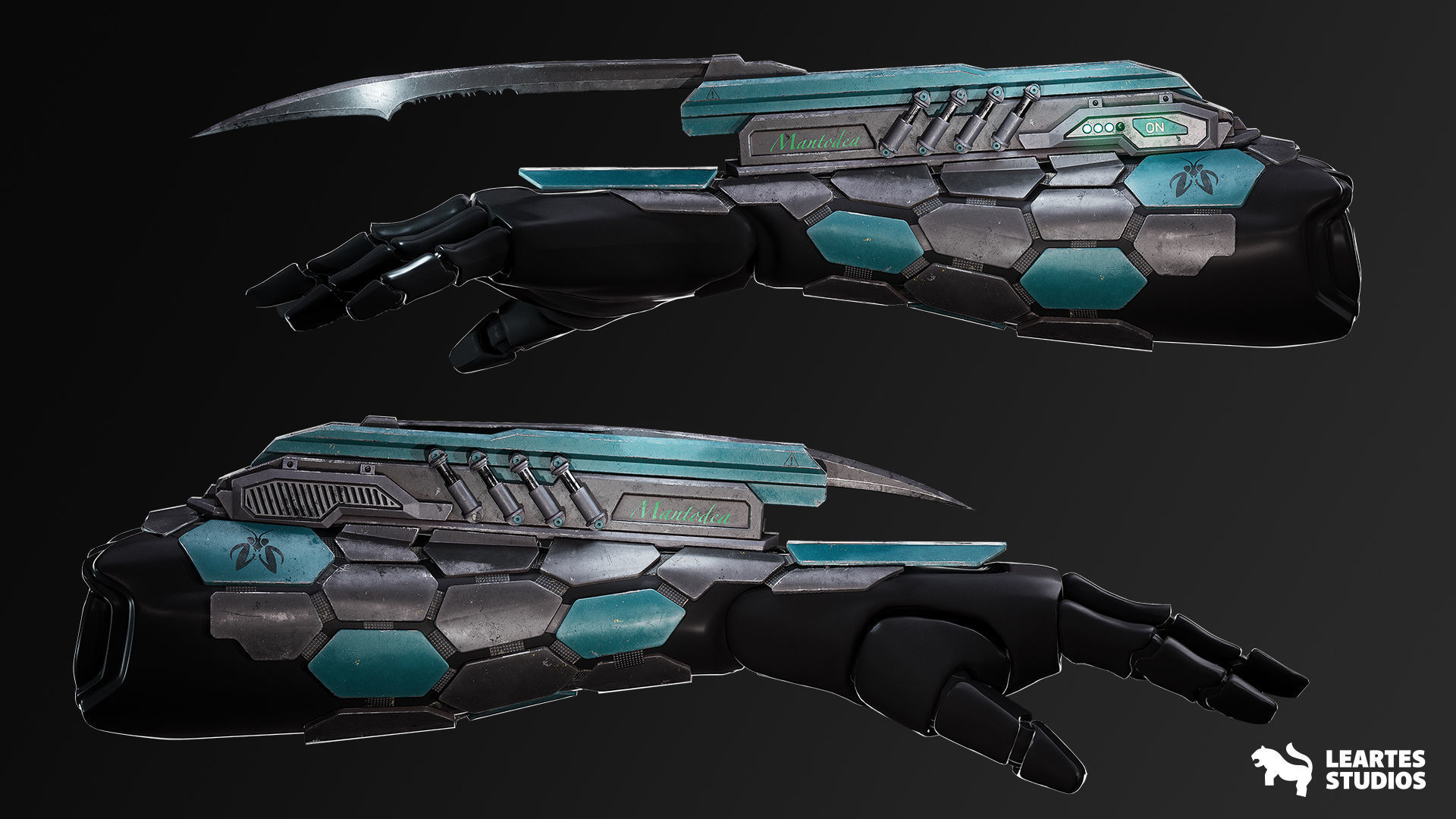 Cyberpunk Melee Weapons Low-poly 3D model_1