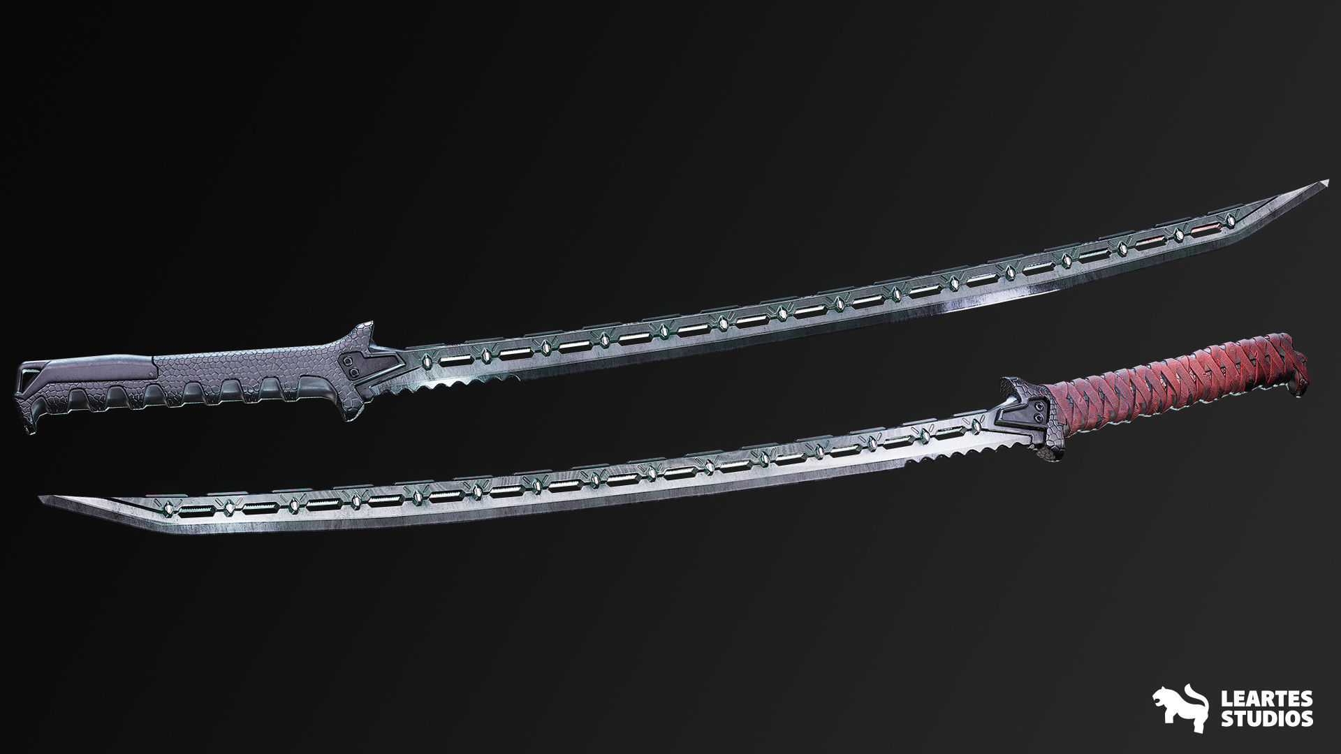 Cyberpunk Melee Weapons Low-poly 3D model_4