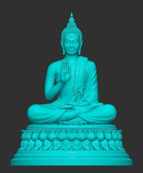 Asian Buddha Statue 3D print model 3D print model_0
