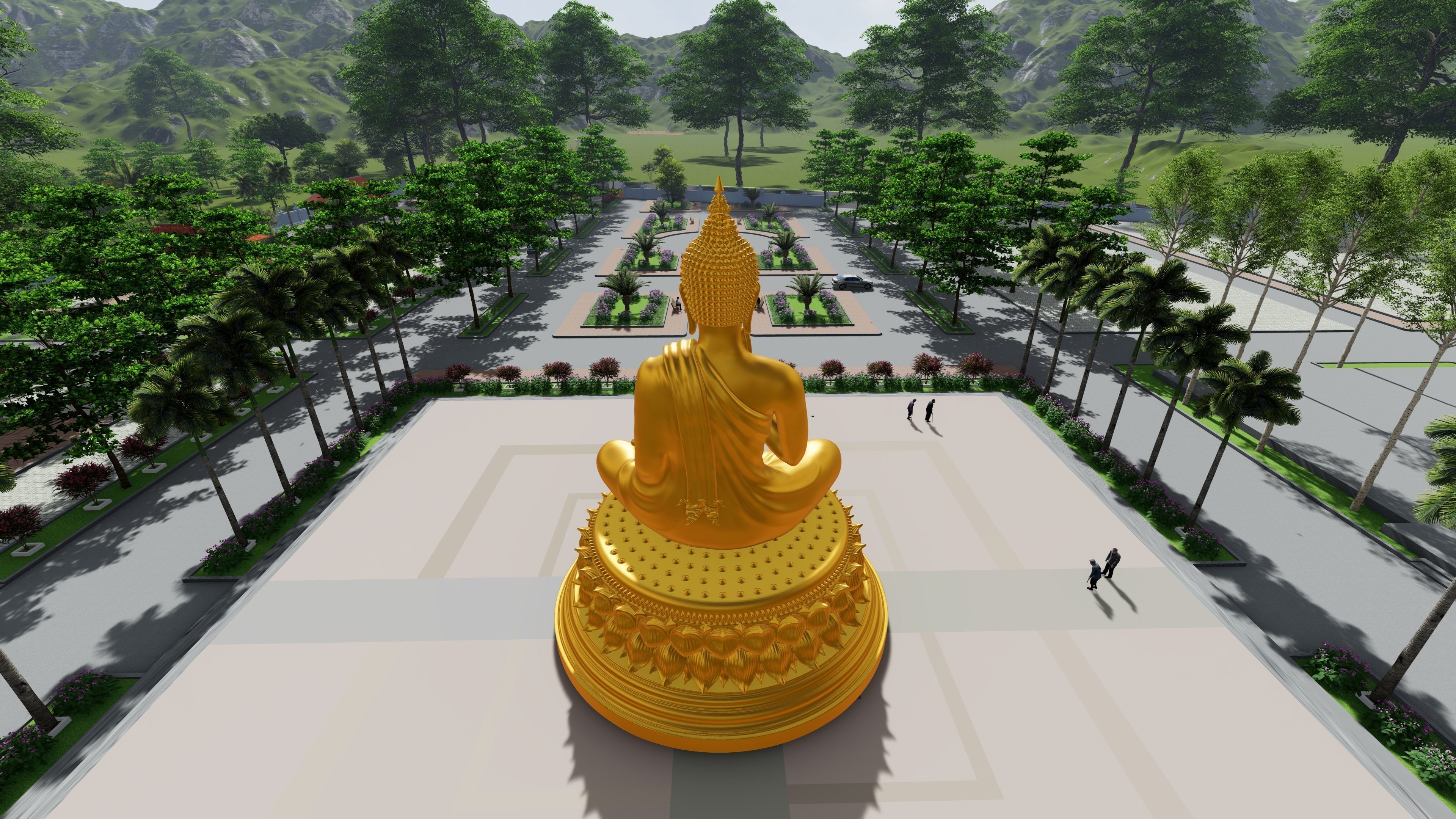 Asian Buddha Statue 3D print model 3D print model_10