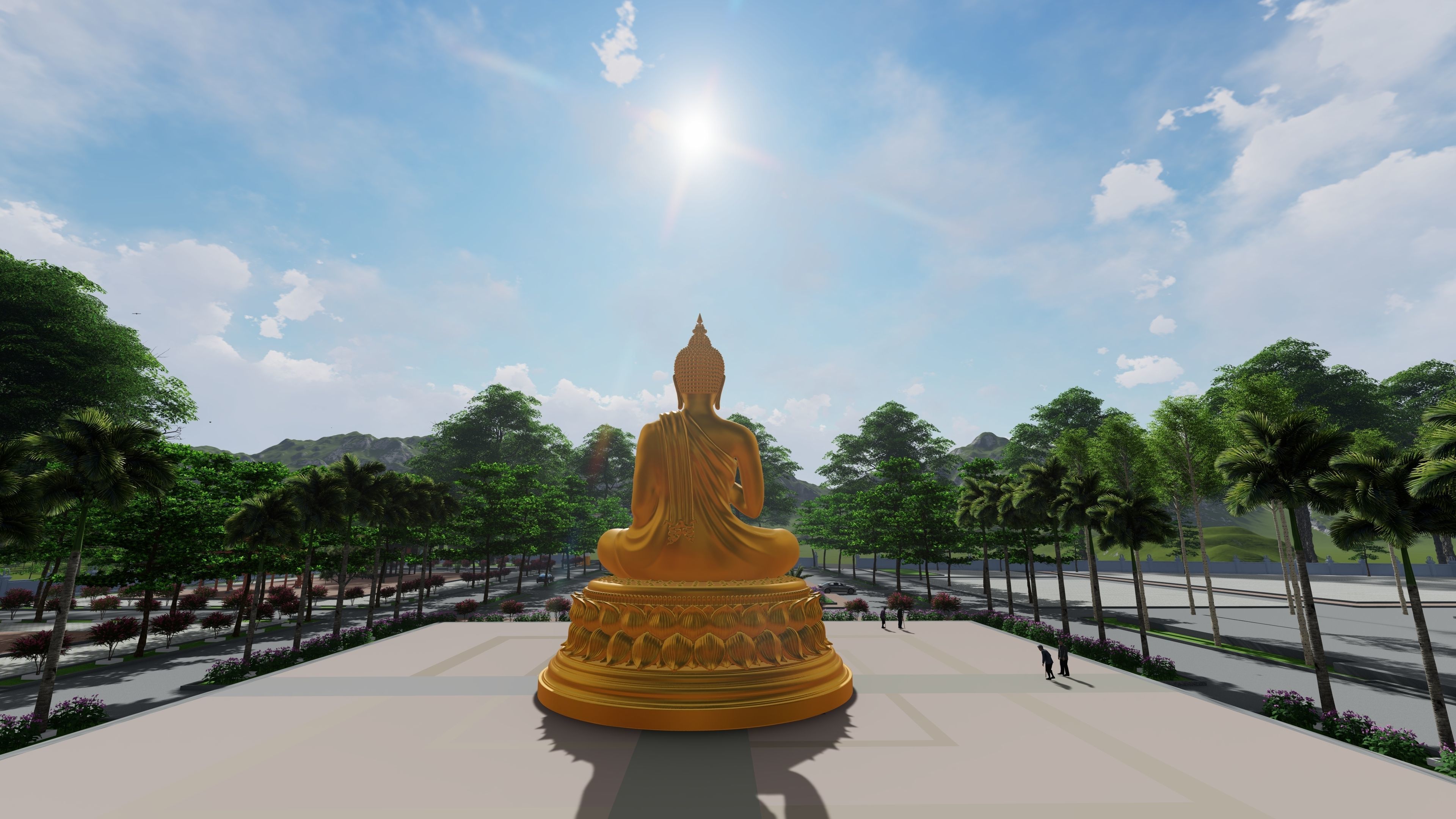 Asian Buddha Statue 3D print model 3D print model_9