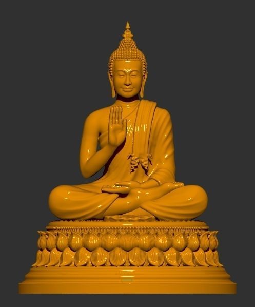 Asian Buddha Statue 3D print model 3D print model_1