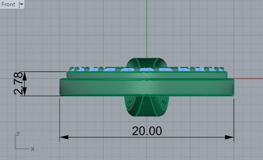 C letter pendant 3442 3D print model 3D print model_5