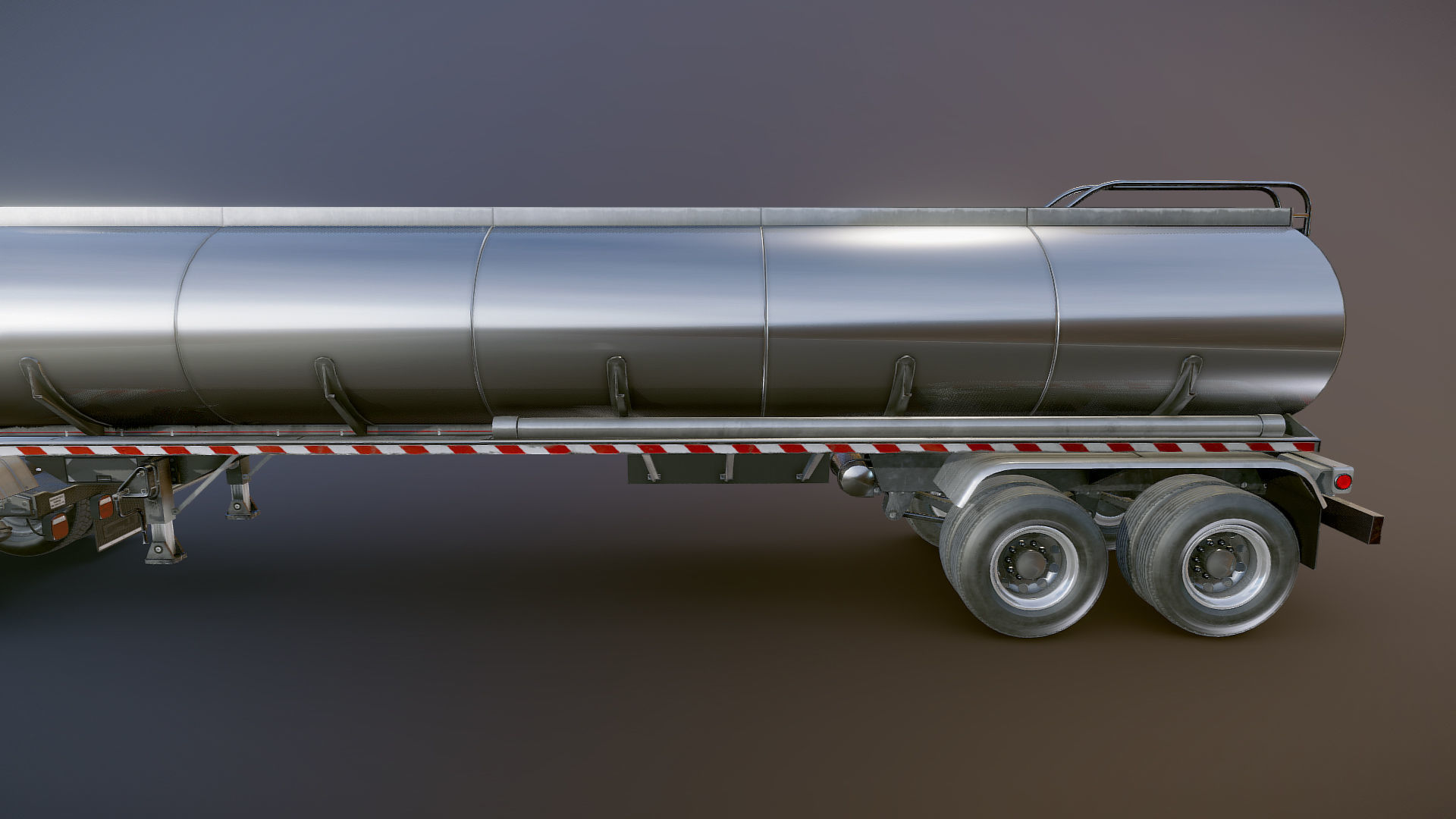 Freightliner cabover fuel trailer Low-poly 3D model_33